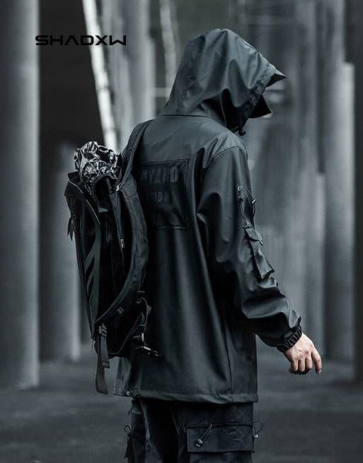 Black Cargo Jacket Mens