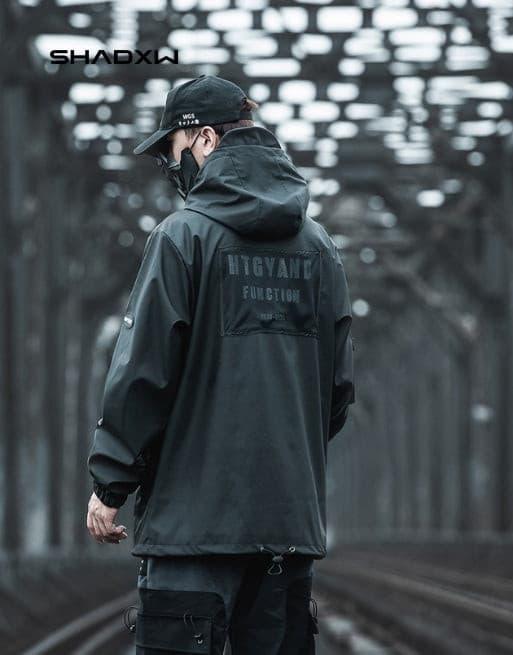 Black Cargo Jacket Mens