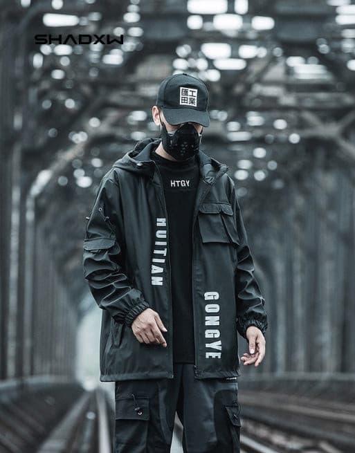 Black Cargo Jacket Mens