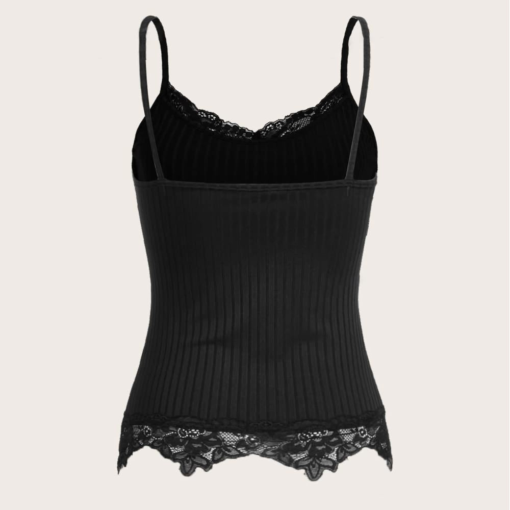 Black Gothic Lace Cami Top