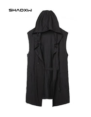 Black sleeveless jacket