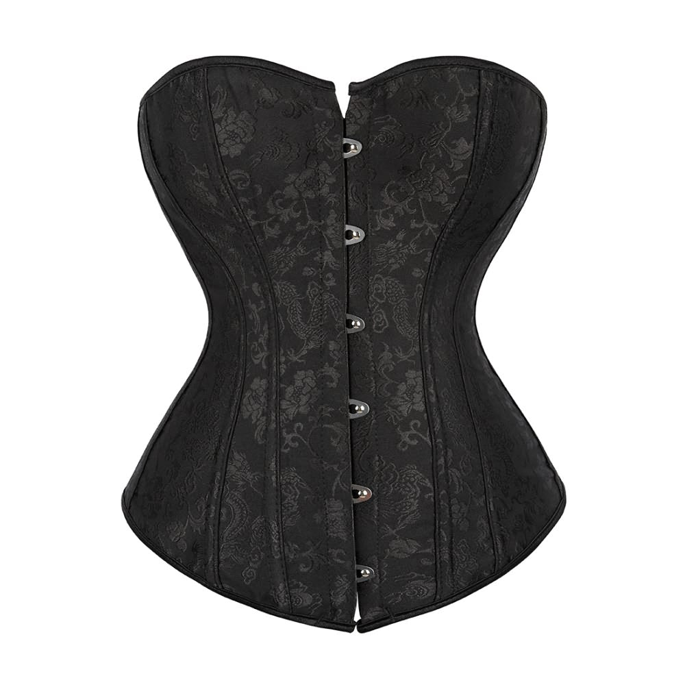 Black Victorian Gothic Hourglass Overbust Corset