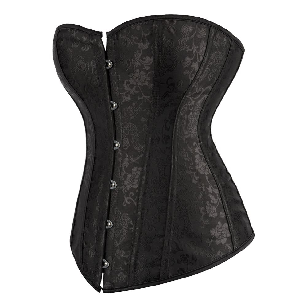 Black Victorian Gothic Hourglass Overbust Corset