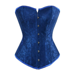 Blue Victorian Gothic Hourglass Overbust Corset