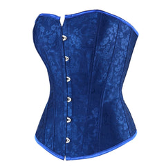 Blue Victorian Gothic Hourglass Overbust Corset