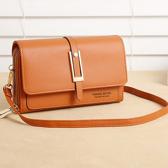 PU Bag Leather  Phone Mobile Wallet Crossbody