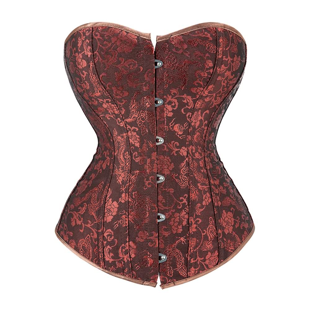 Brown Victorian Gothic Hourglass Overbust Corset