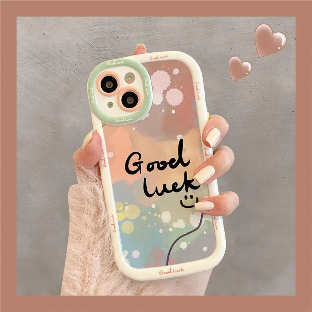 Bumper Cute Phone Cases for iPhone 14, 13, 12, 11 Pro Max - Smile Funny Face