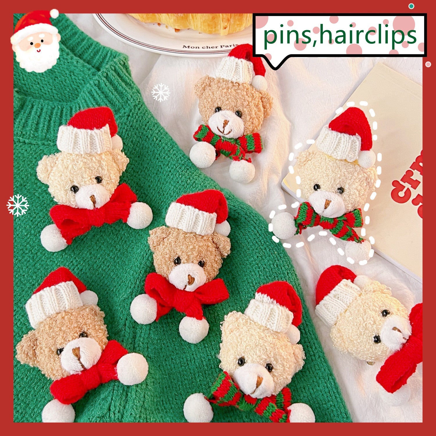 Christmas Cute Bear Pins