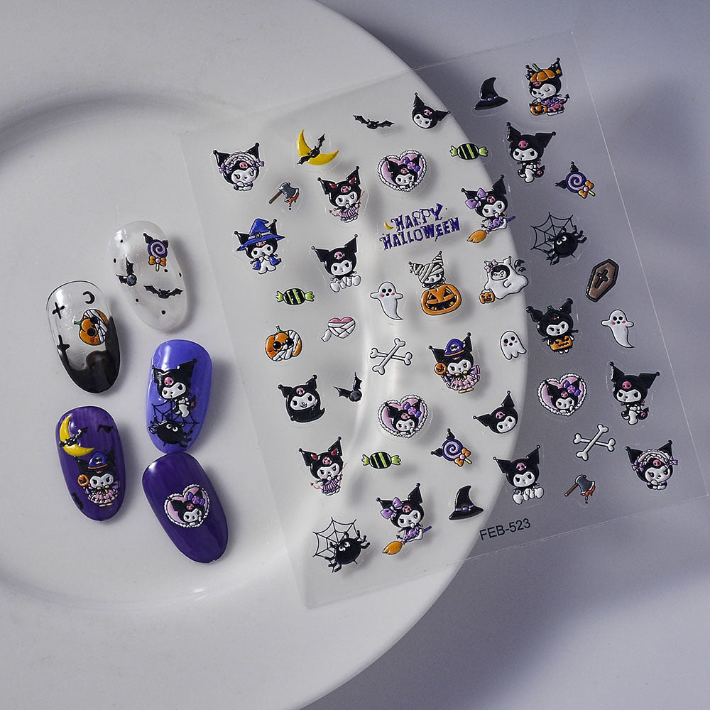 Halloween Series Cute Little Devil Nail Stickers