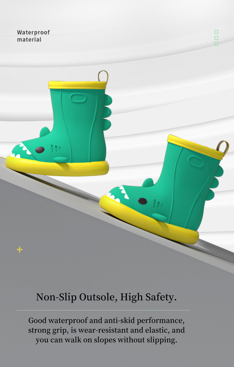 Kawaii Cartoon Shark Non-Slip Rain Boots