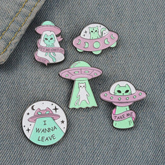 Creative Spaceship Pins