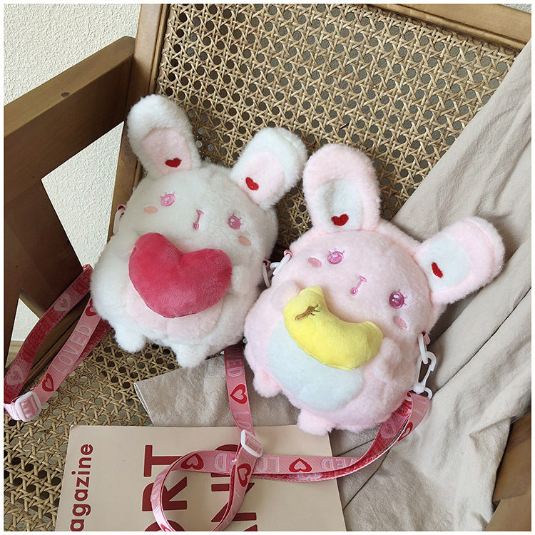 Sweetheart Plush Bunny Shoulder Bag