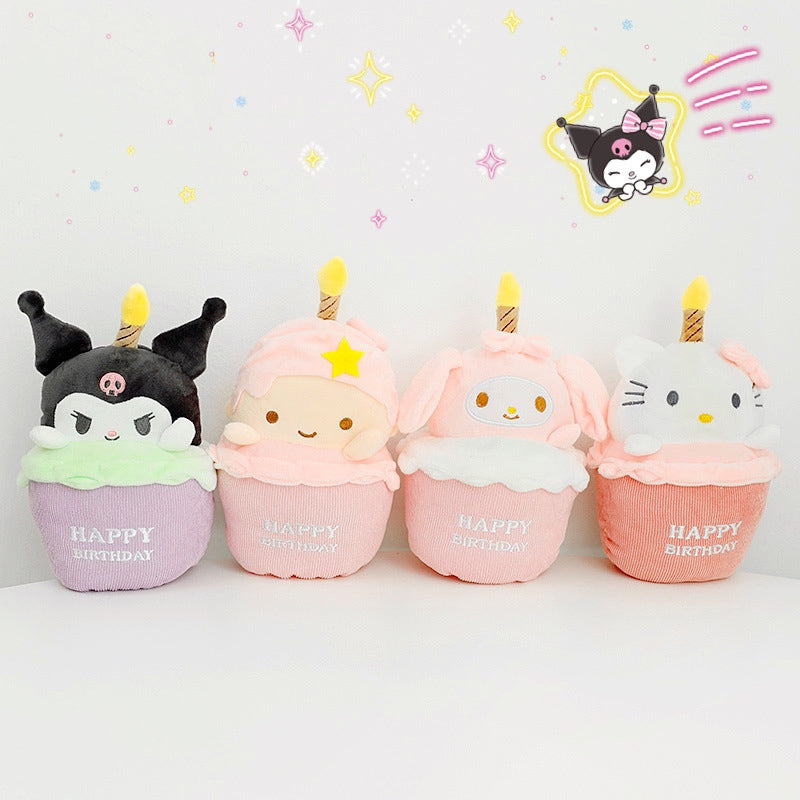 Birthday Cake Shape Plush Doll