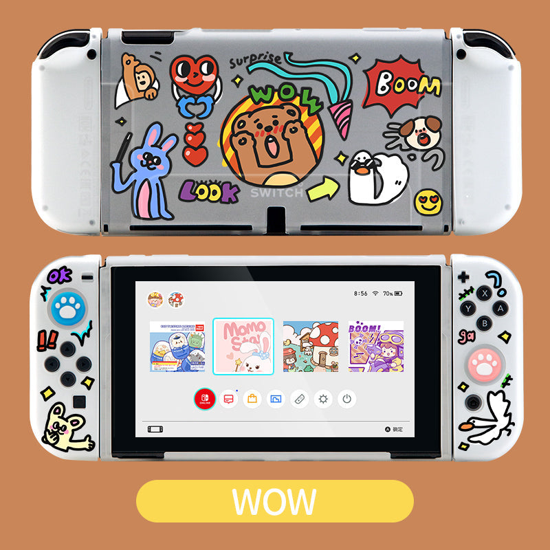 Transparent White Silicone Switch Case Collection