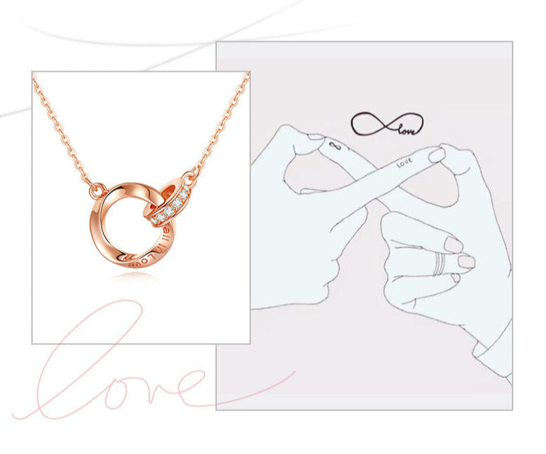 Mobius Ring Couple Necklace