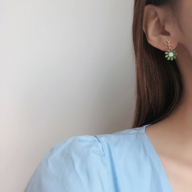 Cute Flower Bowknot Earrings