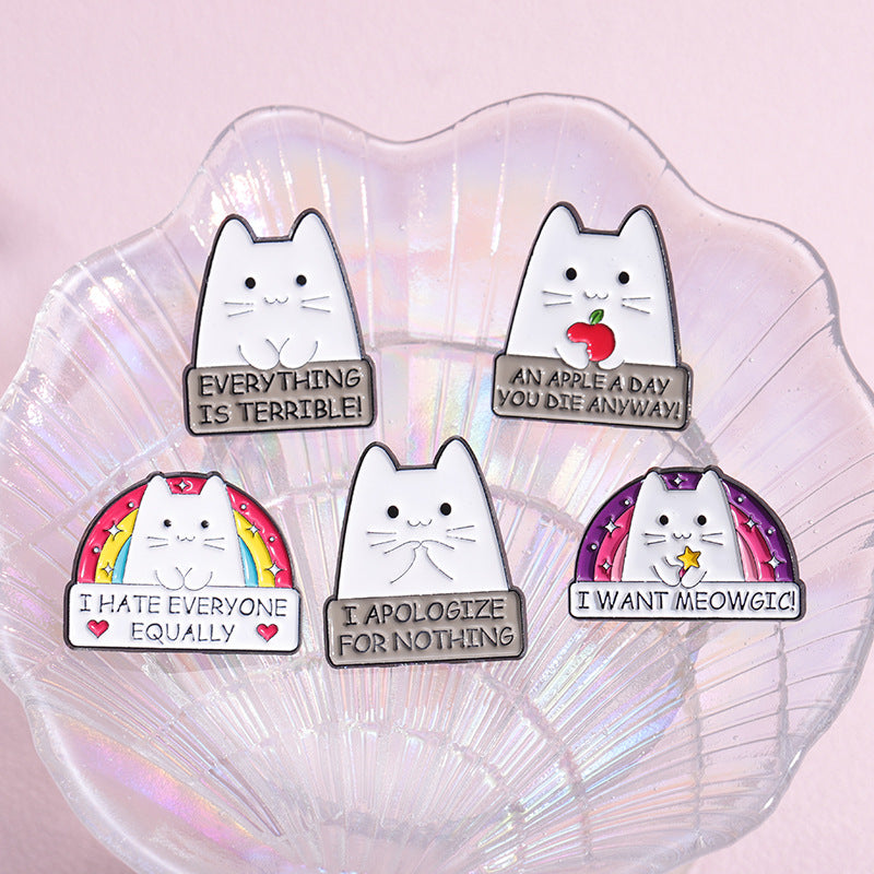 Cartoon Rainbow Cat Pins