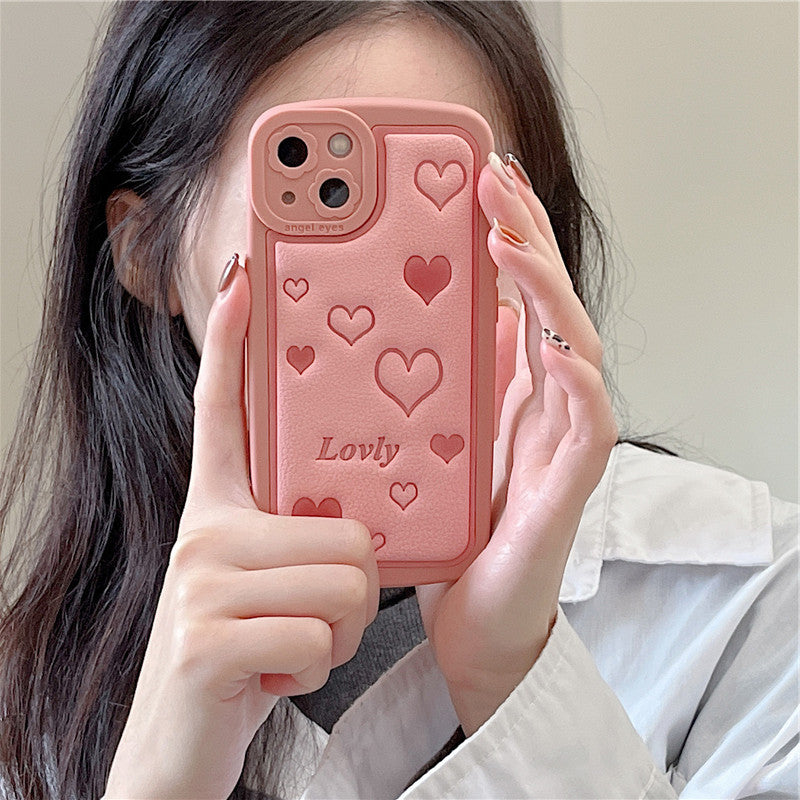 Girly Pink Heart Phone Case