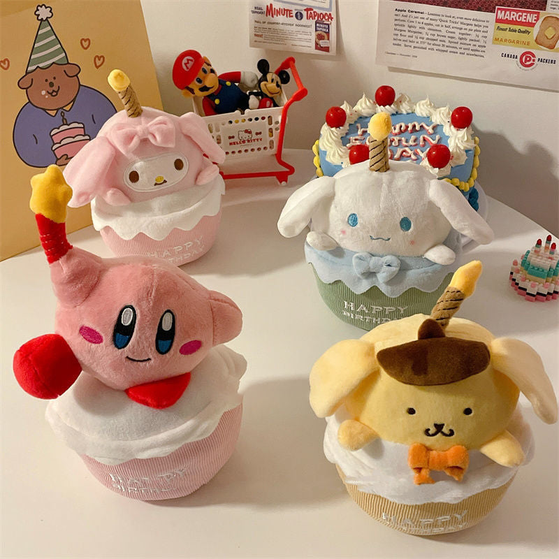 Birthday Cake Shape Plush Doll