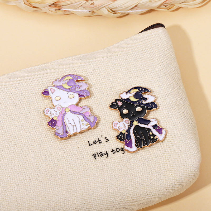 Cartoon Cute Magic Cat Pins