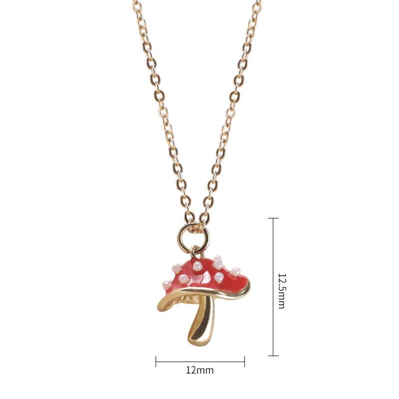 Kawaii Red Mushroom Necklace