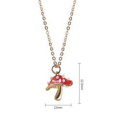 Kawaii Red Mushroom Necklace