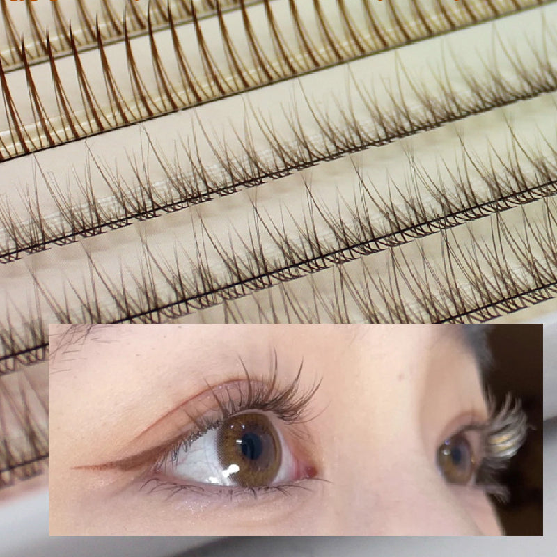 Caramel Brown Fishtail A-Type False Eyelashes