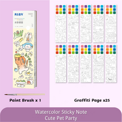 Watercolor Sticky Note Painting Book