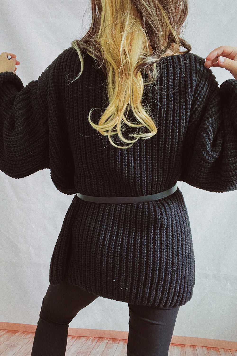 Dropped Shoulder Mini Sweater Dress