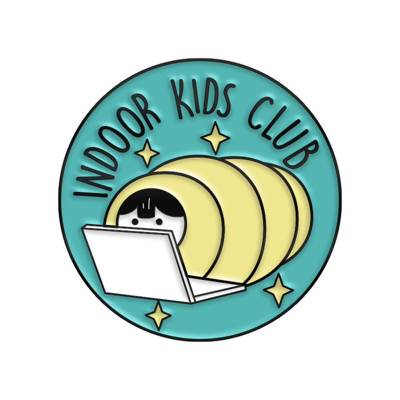 Cartoon Cat Club Round Pins