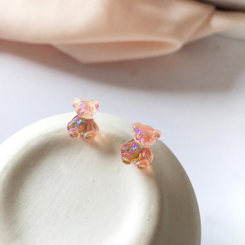 Creative Candy-colored Bear Earrings