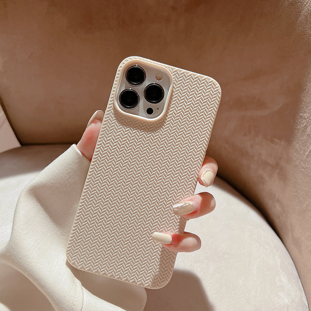 Solid Woven Pattern Phone Case