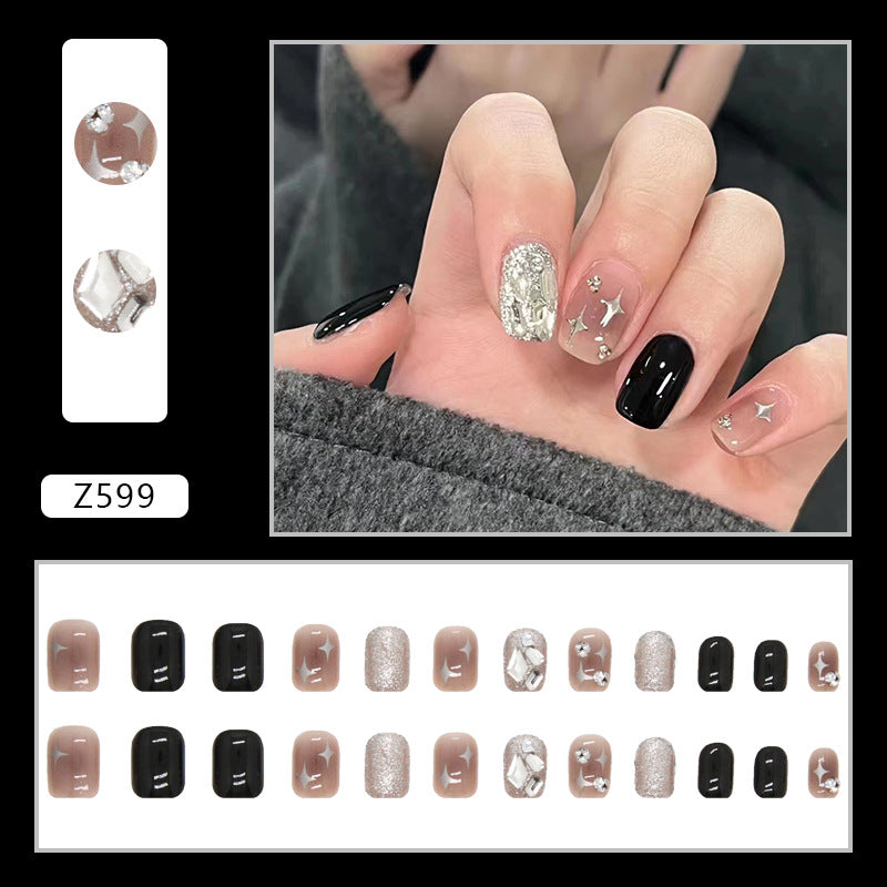 【Z599ã€?Wearable Nails Finished Manicure