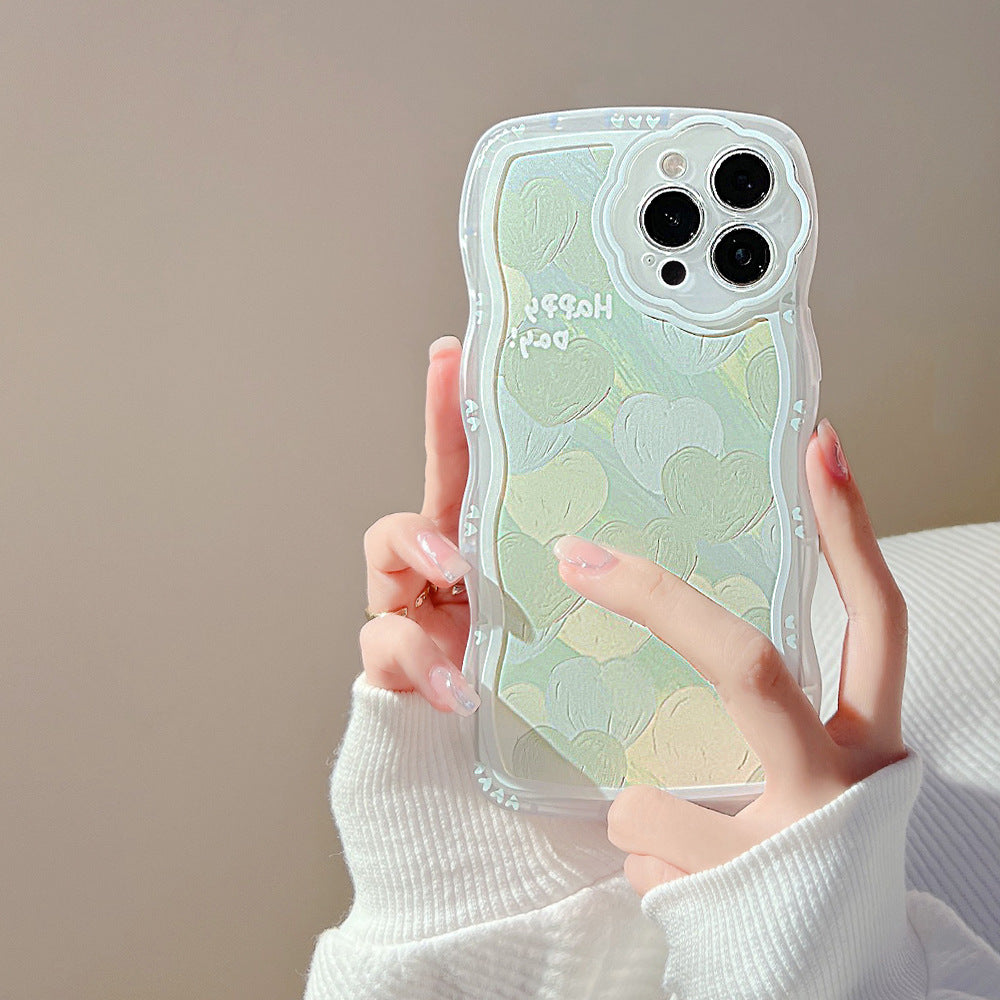 Oil Painting Green Heart Phone Case