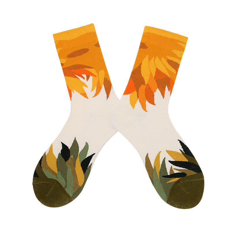 Abstract Art Style Oil Painting Socks