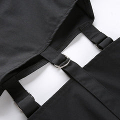 Combat Removable Buckle Hollow Out Pants