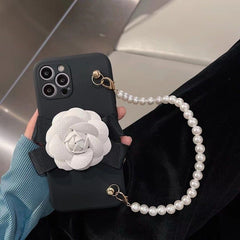 Camellia Pearl Cute Phone Cases For iPhone 14 13 11 12 Pro Max X XR XS MAX 6S 7 8 Plus Mini