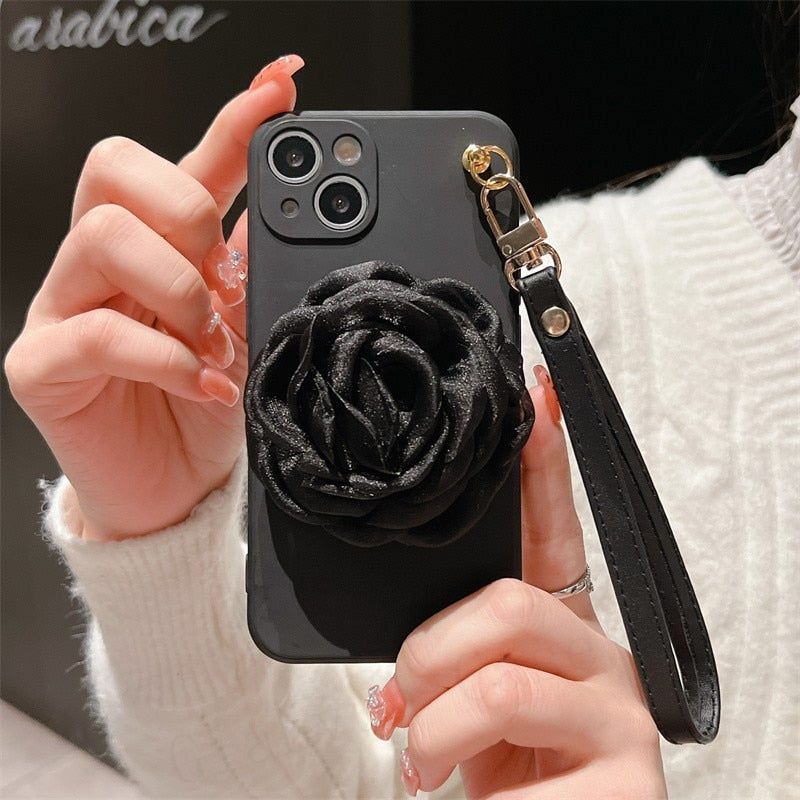 Camellia Pearl Cute Phone Cases For iPhone 14 13 11 12 Pro Max X XR XS MAX 6S 7 8 Plus Mini