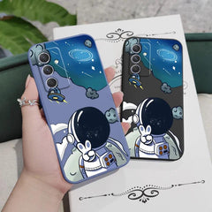 Cartoon Big Astronaut Cute Phone Cases For Galaxy A54, A34, A24, A14, A05, A04, A73, A53, A33, A23, A13, A03, A72, A52, A52S, A32, A22, A12, A71, A51, 4G 5G