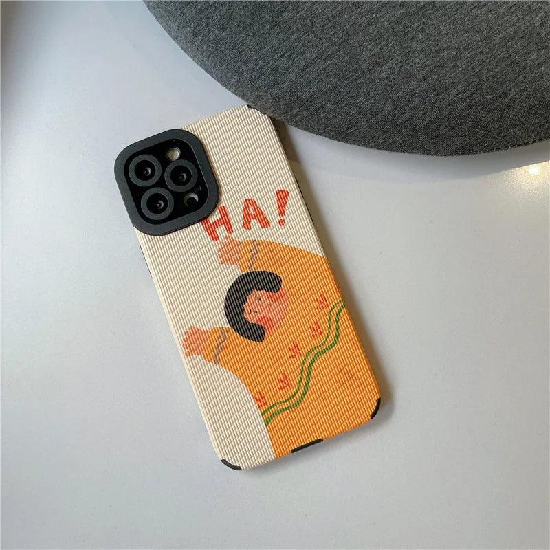 Cartoon Couple Cute Funny Phone Case for iPhone 1, 11, 12, 13, 14 Pro Max, Mini, XR, XS, 6, 7, 8 Plus, SE 2, 3 - Cover