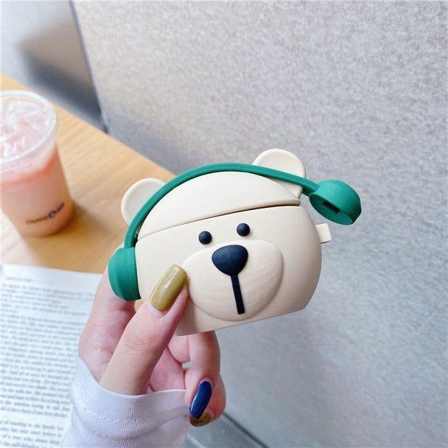 Cartoon Cute Fashion Bear Earphone Case for Airpods 1/2 Pro Case Soft Silicone Wireless Bluetooth Mini Earphone Headphone Cover