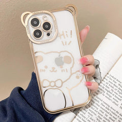 Cartoon Glitter Plating Cute Phone Cases For iPhone 14 13 12 11 Pro Max XS X 7 8 Plus