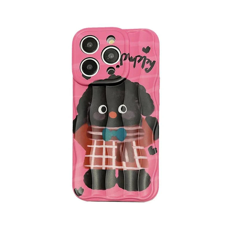 Cartoon Puppy - Pink Cute Phone Case MCPC For iPhone 11, 12, 13, 14, 15, and Pro Max