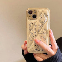 Cartoon Rabbit Curve Cute Phone Cases For iPhone 13 11 12 14 Pro Max XS XR X