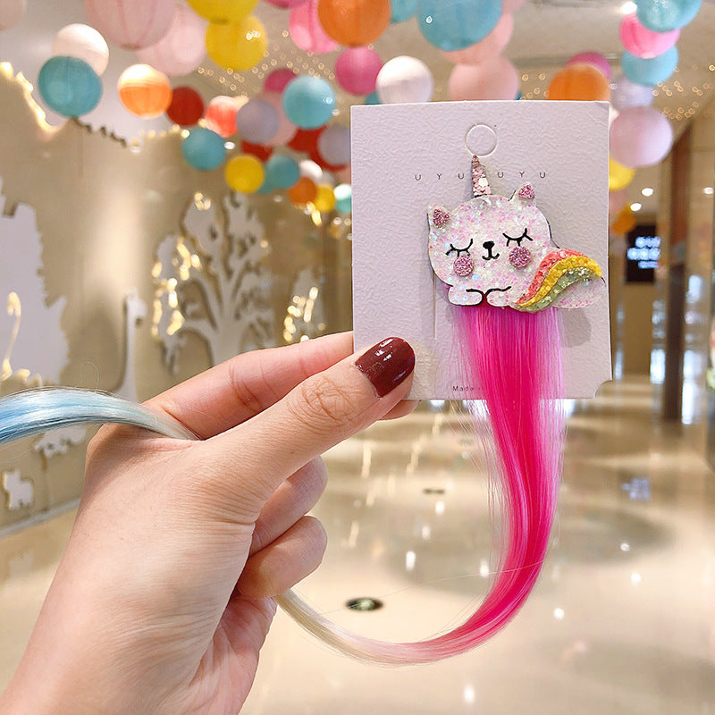 Cute Unicorn Wig Hair Clip