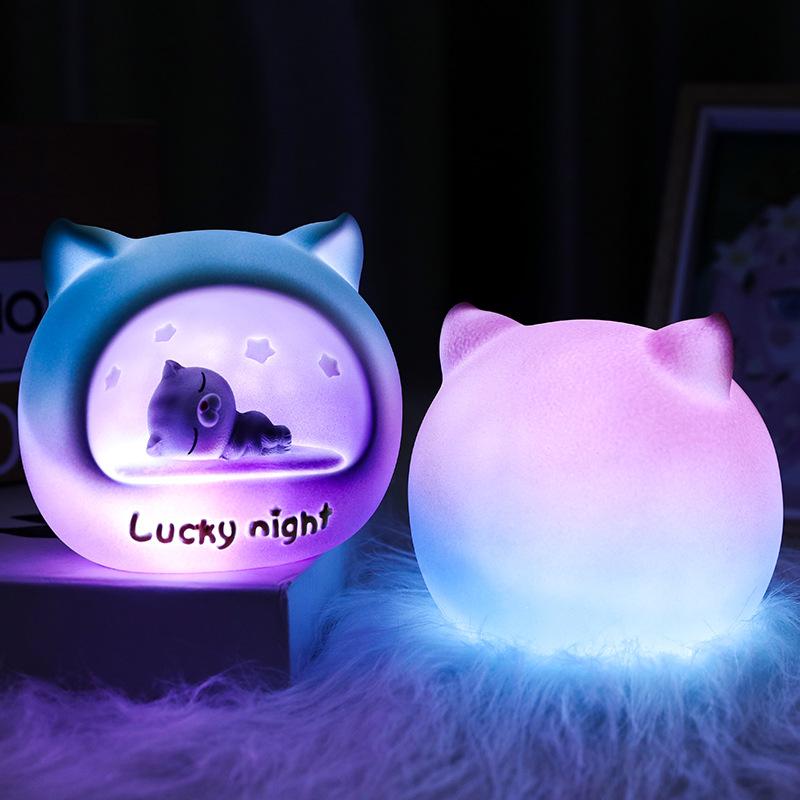 Star Cat Sleep Night Light