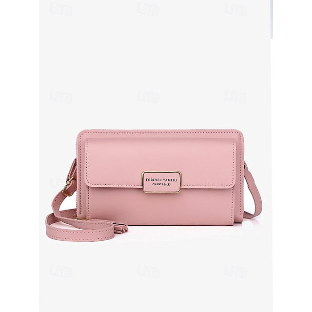 Crossbody Phone Wristlet Leather PU  Bag Mobile