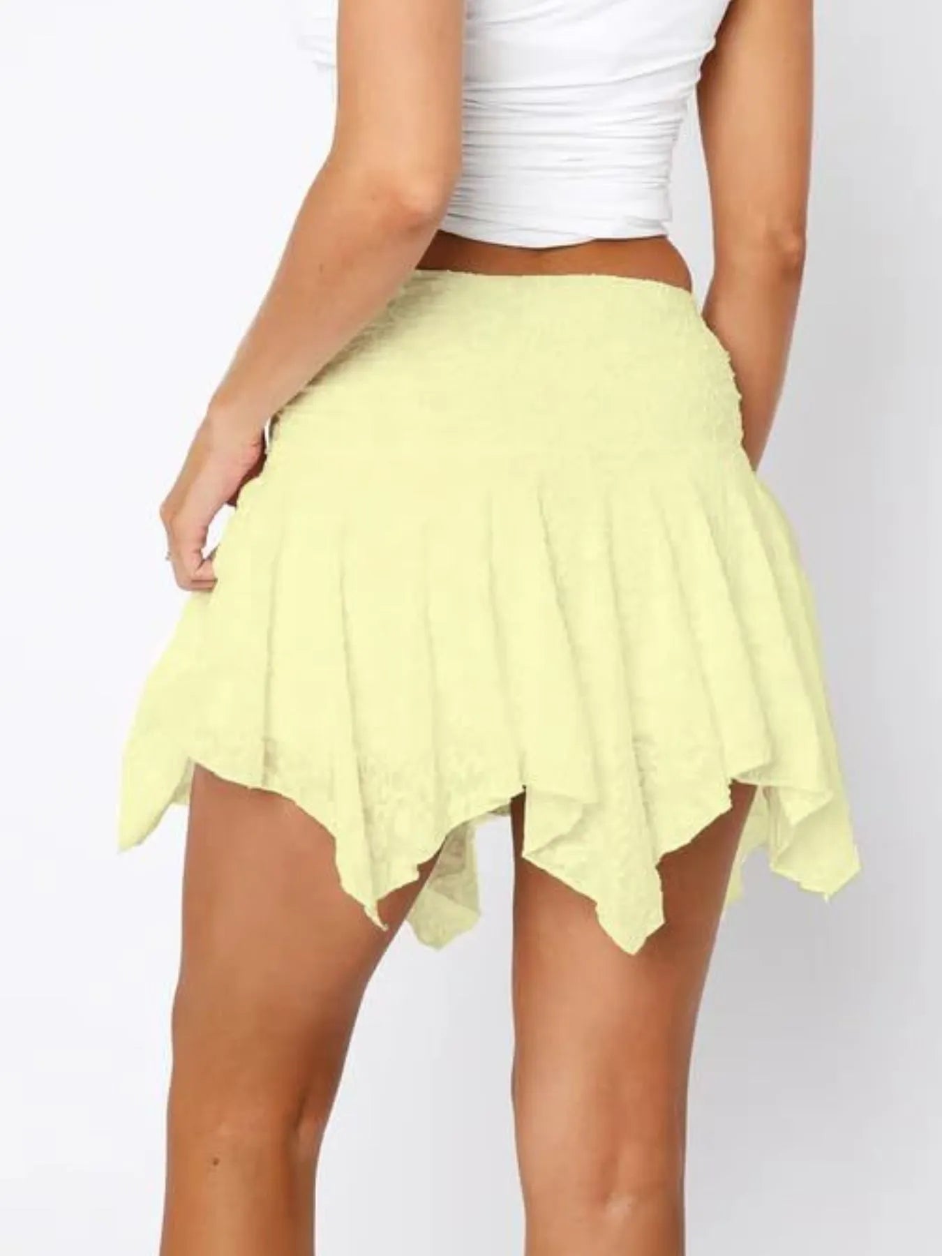 Lace Ruffle Mini Skirt