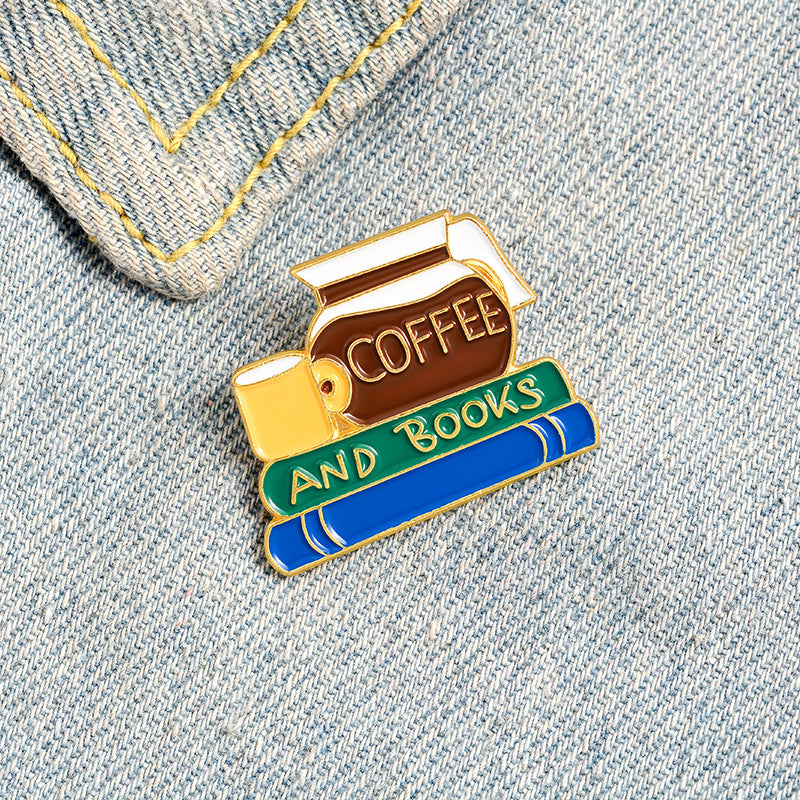 Reading Time Coffee Book Pins